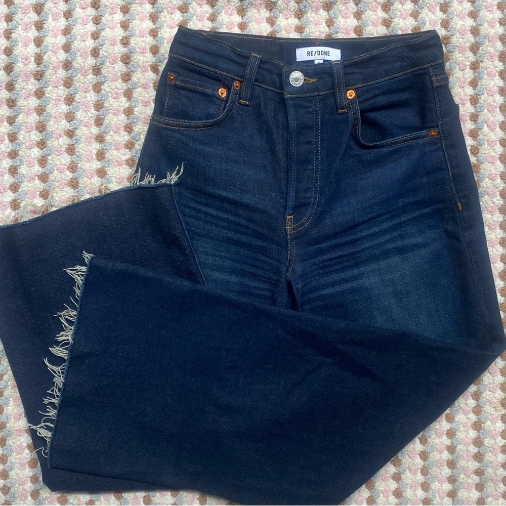 RE/DONE Comfort Stretch High Rise Wide Leg Jeans